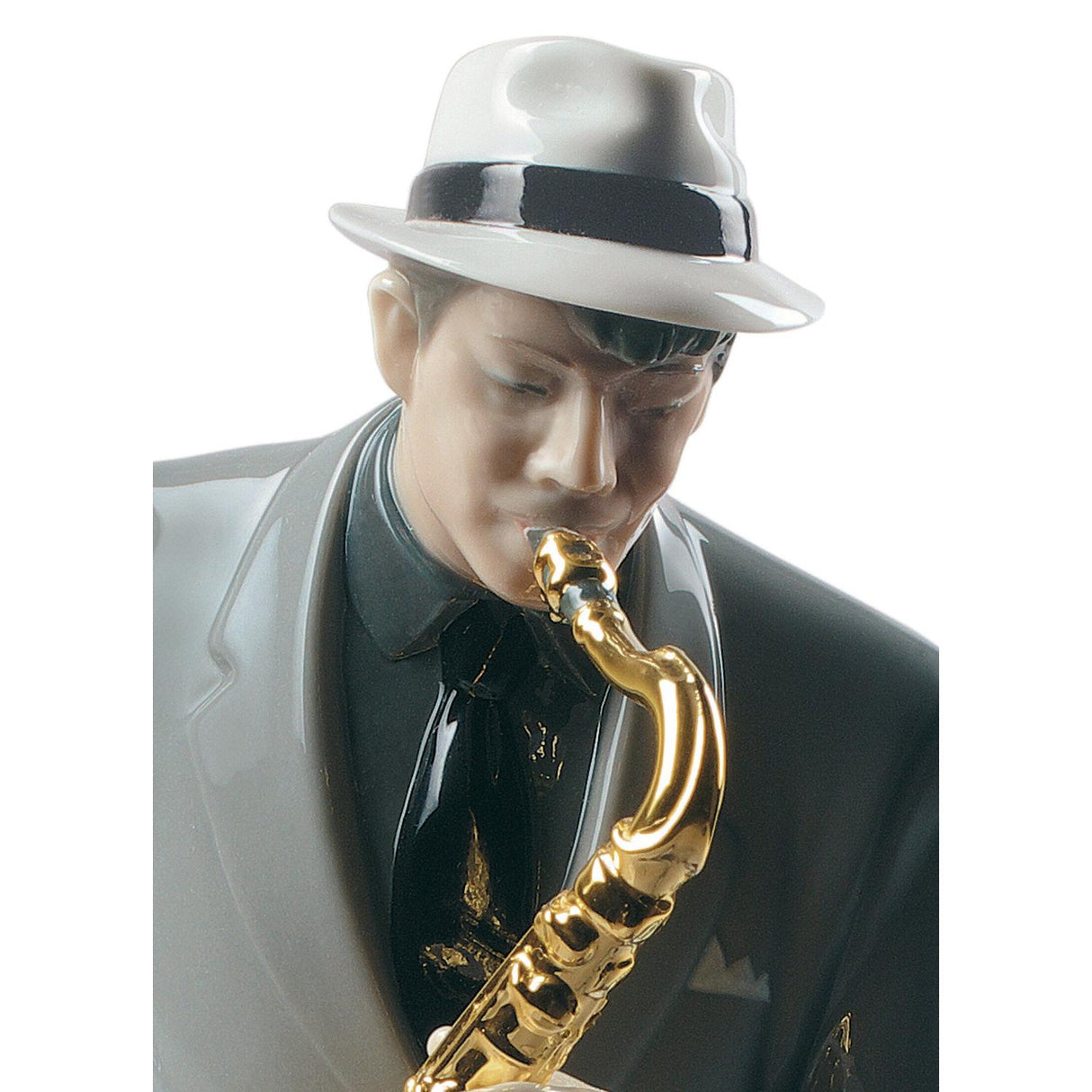 Lladró Figurina Sassofonista Jazz 29x23cm Porcellana