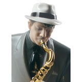 Lladró Figurina Sassofonista Jazz 29x23cm Porcellana