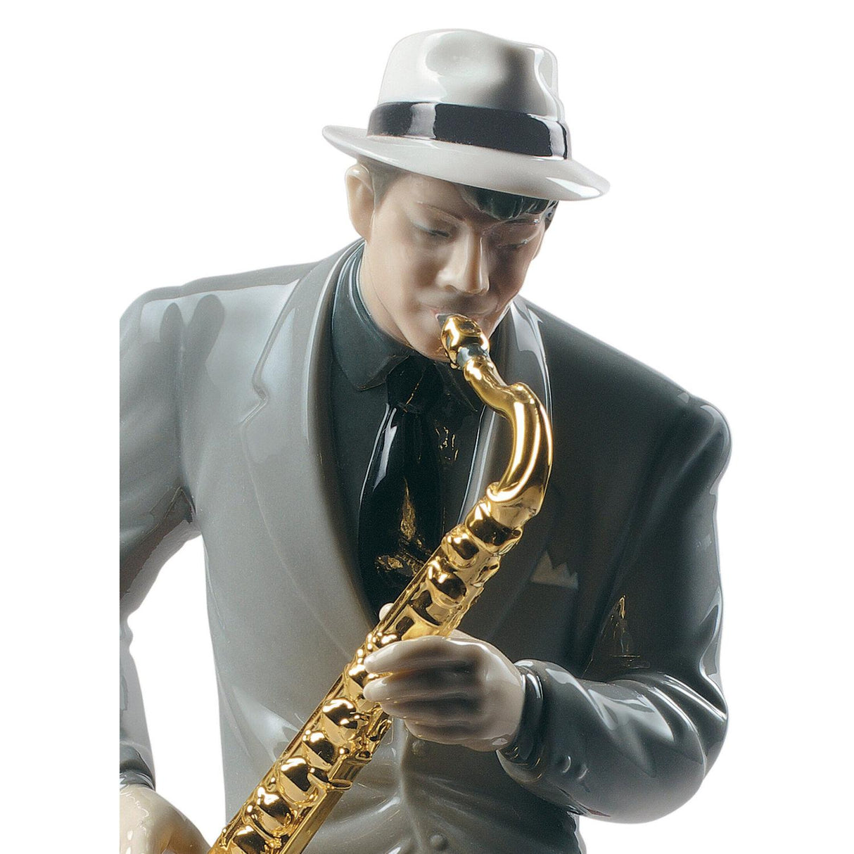 Lladró Figurina Sassofonista Jazz 29x23cm Porcellana