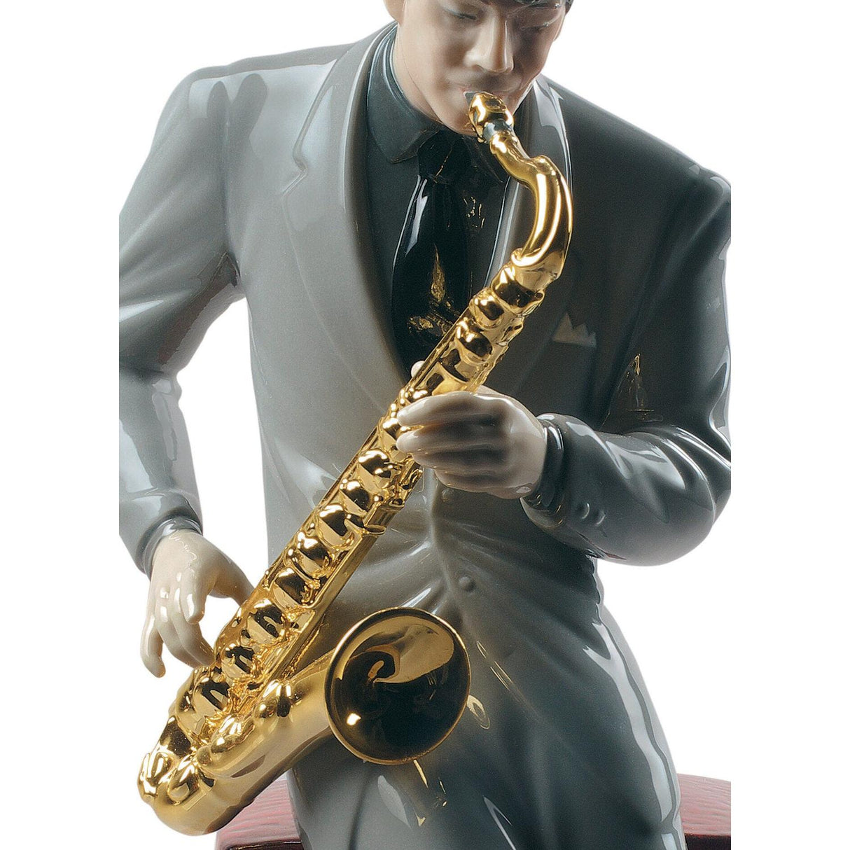 Lladró Figurina Sassofonista Jazz 29x23cm Porcellana