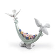 Lladró Figurina Colombe Fiori Dal Cielo 22x22cm Porcellana