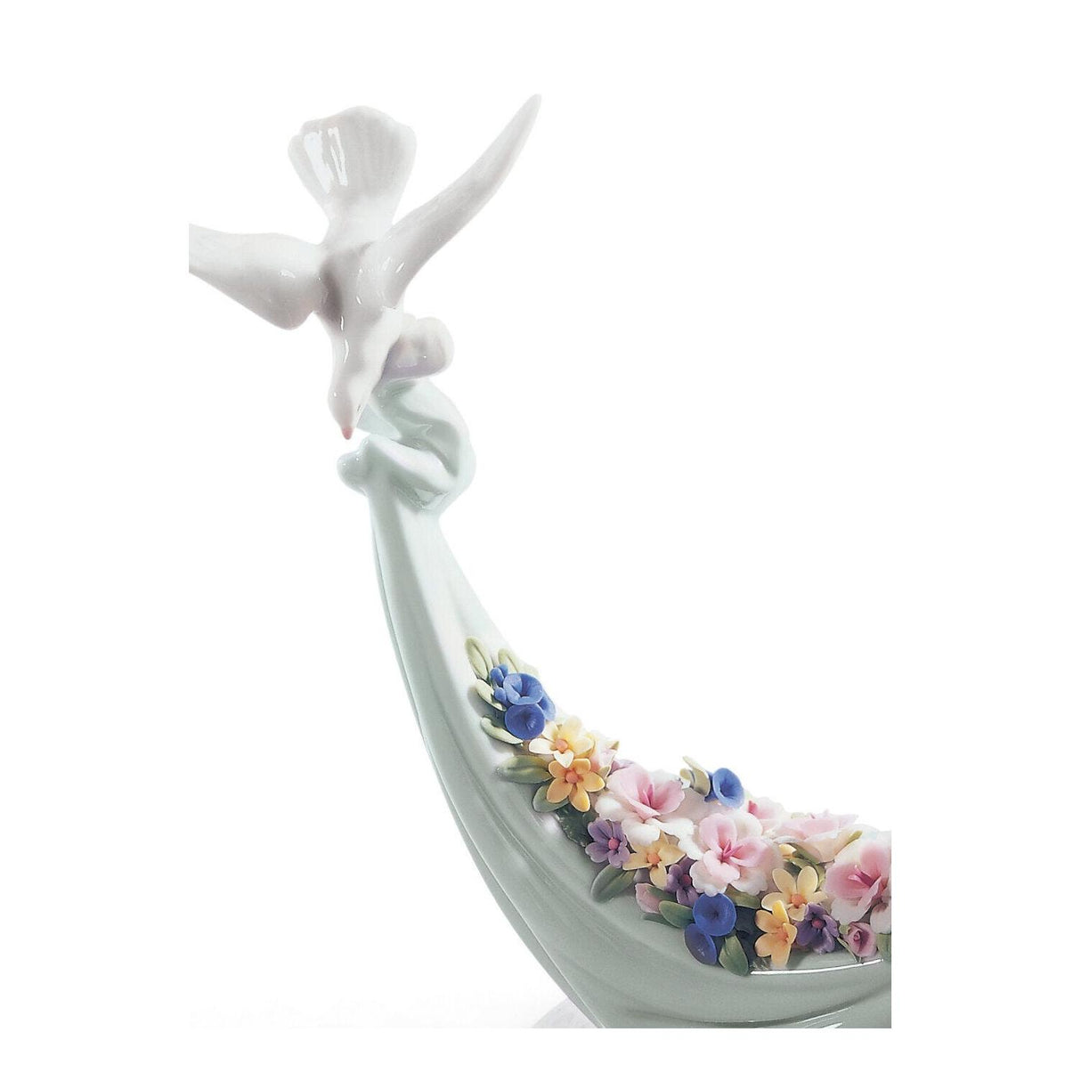 Lladró Figurina Colombe Fiori Dal Cielo 22x22cm Porcellana