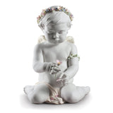 Lladró Figurina Angelo Cherubino Dell'Amore Edizione Limitata 36x28cm Porcellana