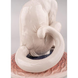 Lladró Figurina Scultura Scimmietta 23x17cm Porcellana