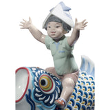 Lladró Figurina Festa Del Bimbo Edizione Limitata 27x18cm Porcellana
