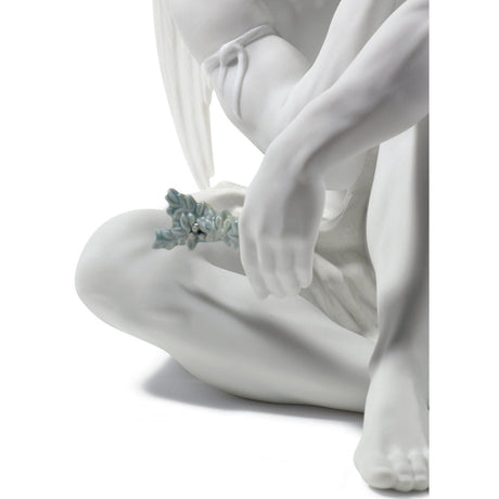Lladró Figurina Angelo Custode 28x40cm Porcellana