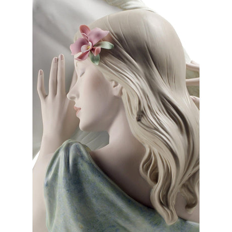 Lladró Figurina Donna Compagno Fedele Edizione Limitata 37x49cm Porcellana
