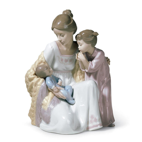 Lladró Figurina Benvenuto Nella Famiglia 22x18cm Porcellana