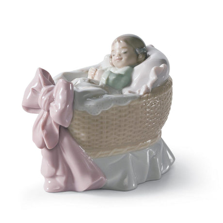Lladró Figurina Bimba Un Regalo Dal Cielo 9x7cm Porcellana