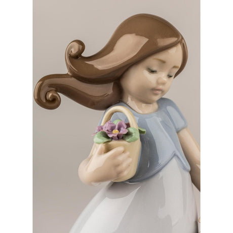 Lladró Figurina Bimba Piccola Viola 17x9cm Porcellana