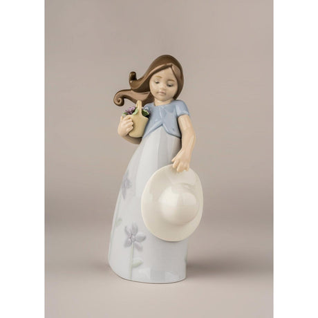Lladró Figurina Bimba Piccola Viola 17x9cm Porcellana