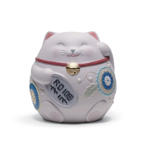 Lladró Figurina Maneki Neko III 10x9cm Porcellana