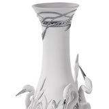LLADRO' Vaso Aironi Cinerini Lustro Argento 35x17cm Porcellana