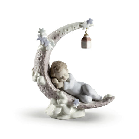 Lladró Figurina Sognando la Luna 18x15cm Porcellana