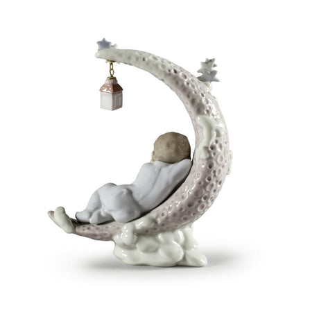 Lladró Figurina Sognando la Luna 18x15cm Porcellana