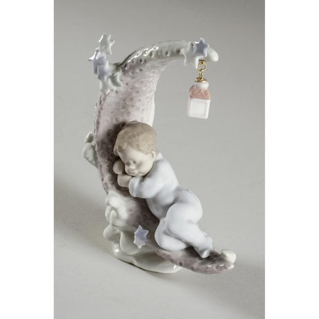 Lladró Figurina Sognando la Luna 18x15cm Porcellana