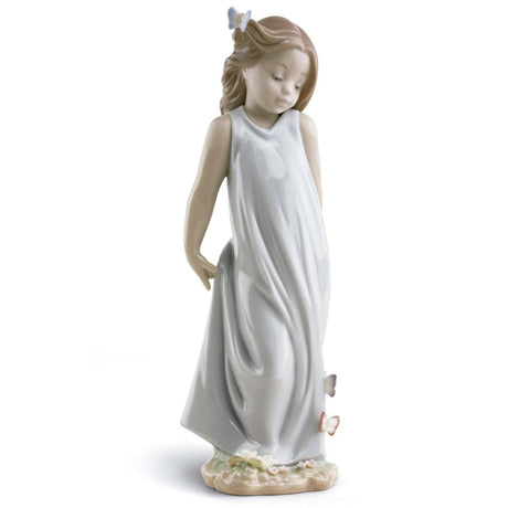 Lladró Figurina Bimba Amica Delle Farfalle 21x8cm Porcellana