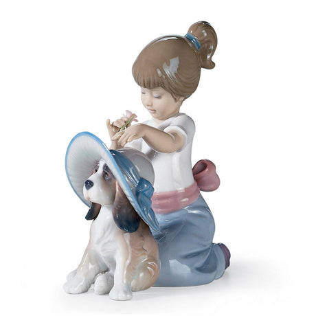 Lladró Figurina Bimba Un Tocco D'Eleganza 15x13cm Porcellana