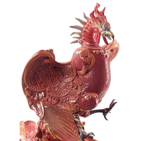Lladró Scultura Rinascita Della Fenice Edizione Limitata 49x37cm Porcellana