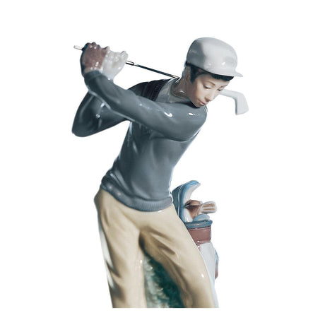 Lladró Figurina Giocatore Golf 27x13cm Porcellana