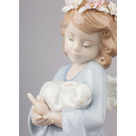 Lladró Figurina Angelo Amore Celestiale 18x8cm Porcellana