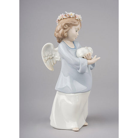 Lladró Figurina Angelo Amore Celestiale 18x8cm Porcellana
