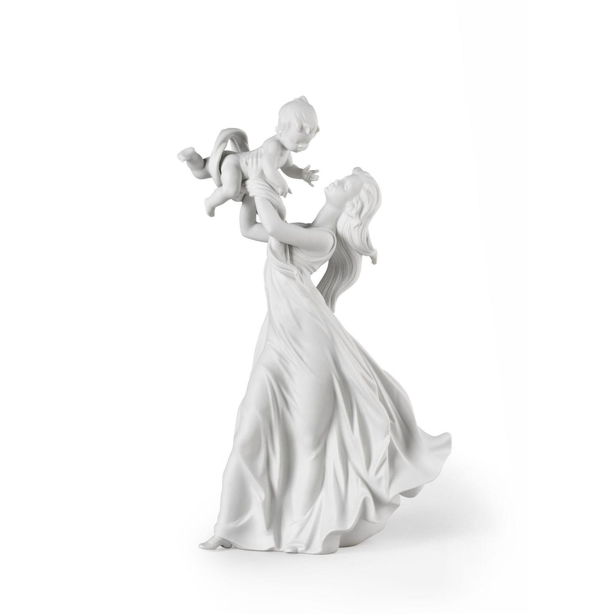 Lladró Figurina Madre Il Mio Bellissimo BebE' Bianco Mate 46x29cm Porcellana