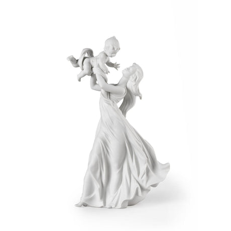 Lladró Figurina Madre Il Mio Bellissimo BebE' Bianco Mate 46x29cm Porcellana