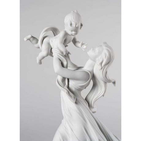 Lladró Figurina Madre Il Mio Bellissimo BebE' Bianco Mate 46x29cm Porcellana