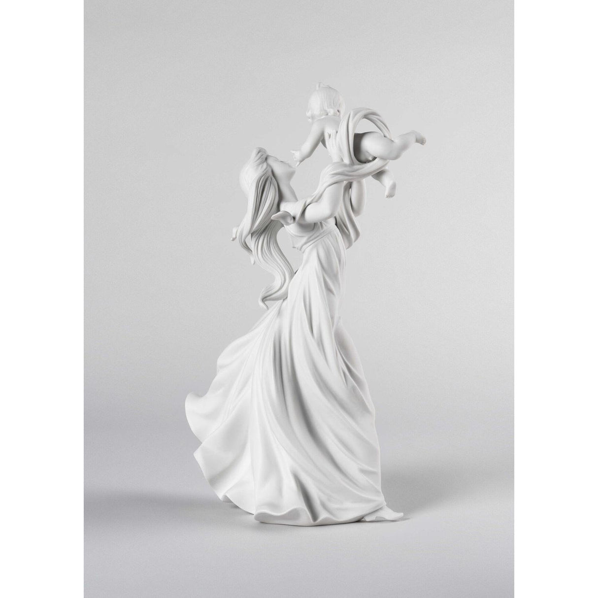 Lladró Figurina Madre Il Mio Bellissimo BebE' Bianco Mate 46x29cm Porcellana