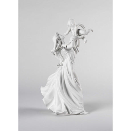 Lladró Figurina Madre Il Mio Bellissimo BebE' Bianco Mate 46x29cm Porcellana