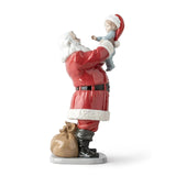 Lladró Buon Natale Babbo Natale! Scultura 38x13cm Porcellana