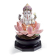 Lladró Figurina Ganesha con Loto 19x13cm Porcellana
