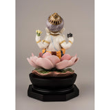LLADRO' Figurina Ganesha con Loto 19x13cm Porcellana