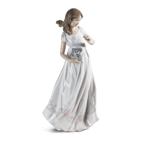 Lladró Figurina Donna Tesori Della Terra 33x15cm Porcellana