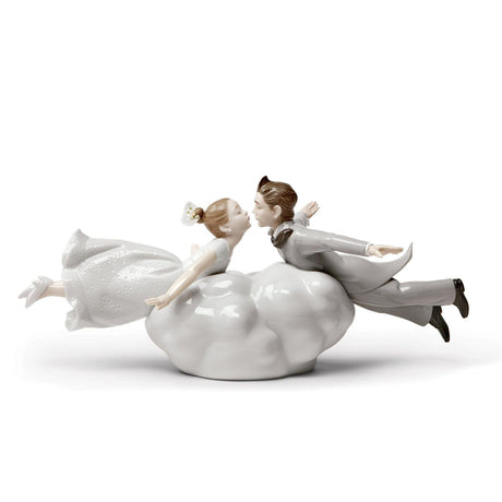 Lladró Figurina Coppia Amore Nell'Aria 17x38cm Porcellana