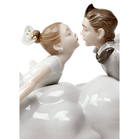 Lladró Figurina Coppia Amore Nell'Aria 17x38cm Porcellana