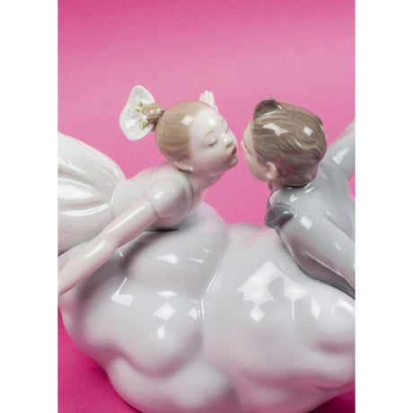 Lladró Figurina Coppia Amore Nell'Aria 17x38cm Porcellana