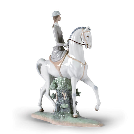 Lladró Figurina Amazzone 45x37cm Porcellana