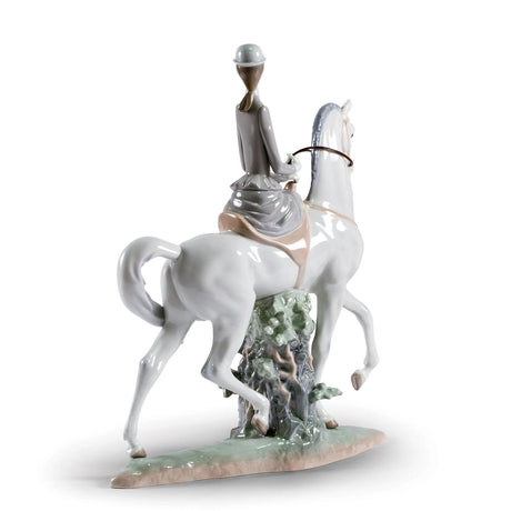 Lladró Figurina Amazzone 45x37cm Porcellana