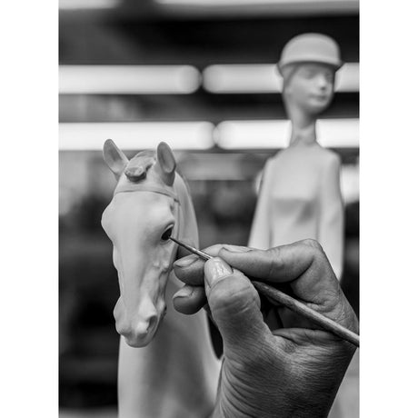 Lladró Figurina Amazzone 45x37cm Porcellana