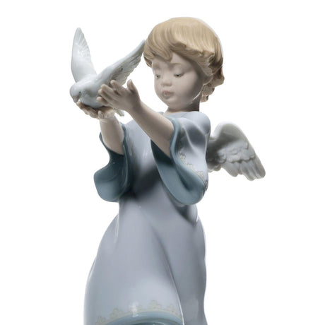 Lladró Figurina Angelo Pace in Terra 26x11cm Porcellana