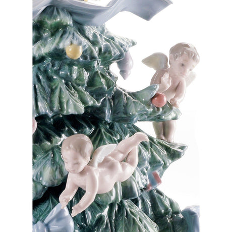 Lladró Scultura Grande Albero di Natale Edizione Limitata 47x26cm Porcellana