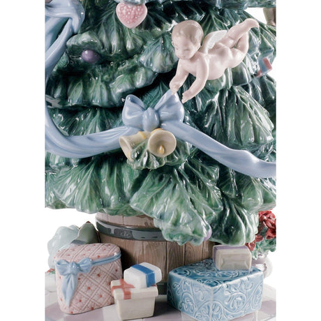 Lladró Scultura Grande Albero di Natale Edizione Limitata 47x26cm Porcellana