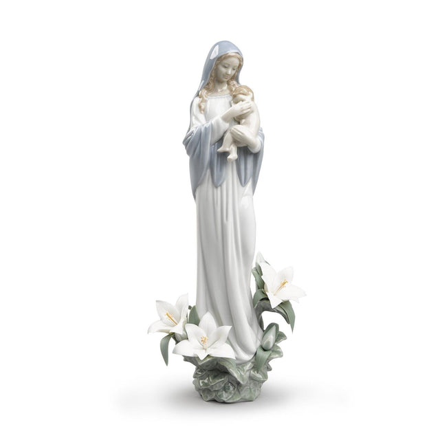 Lladró Figurina Madonna Dei Fiori 33x14cm Porcellana