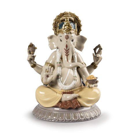 Lladró Figura Lord Ganesha 24x16cm Porcellana