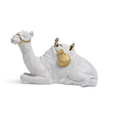 Lladró Figurina Natività Cammello Lustro Oro 15x22cm Porcellana