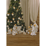 Lladró Figurina Natività Re Gaspare Lustro Oro 24x15cm Porcellana