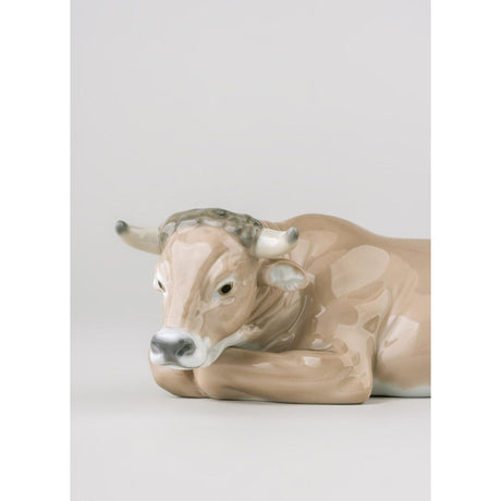 Lladró Figurina Natività Bue 7x22cm Porcellana