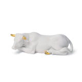 Lladró Figurina Natività Bue Lustro Oro 7x22cm Porcellana